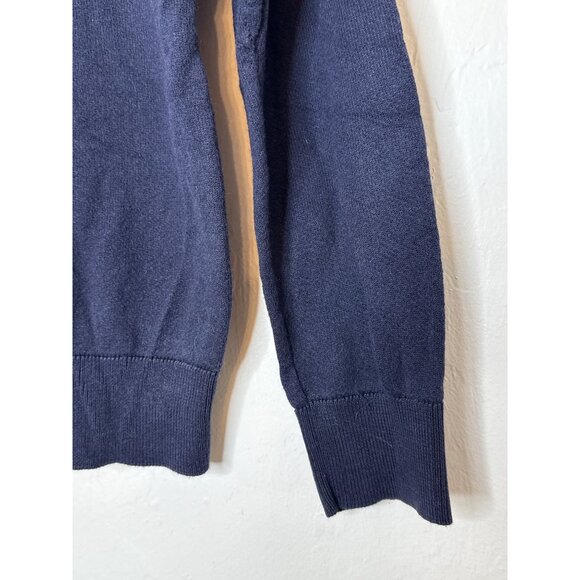 Zandig & Voltaire Cotton Cashmere Blend Crew Neck Lightweight‎ Navy Sweatshirt S - Picture 4 of 8